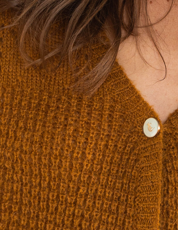 Rehbraune Zierstrickjacke I.Code-4