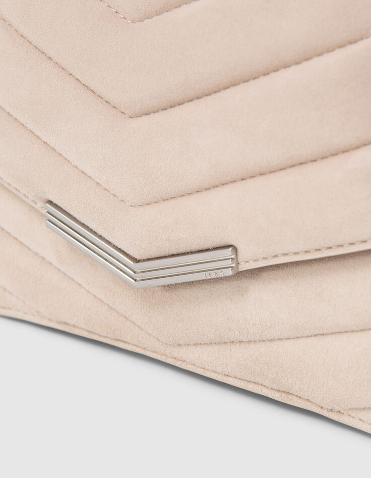 Damen-Tasche THE 1. SEASONALS Kreidewei&szlig; Leder gesteppt M-4