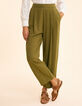 Ecru lurex krijtstreep motief pak broek I.Code-3