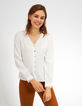 Blusa blanca con acabado de encaje I.Code-2