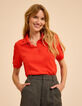 Rode top tricot hemdkraag I.Code-3