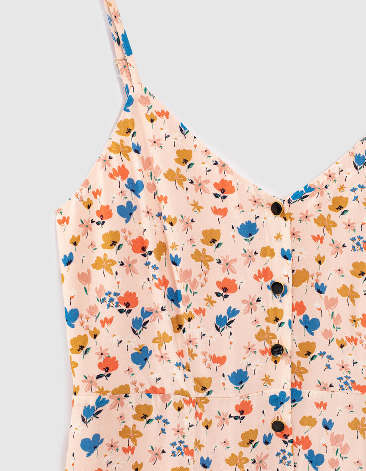Vestido largo tirantes finos ajustables flores I.Code-2