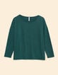 T-shirt vert lurex maille nid d'abeille I.Code-7