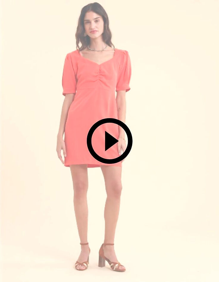 Vestido corto rojo escote coraz&oacute;n I.Code-8