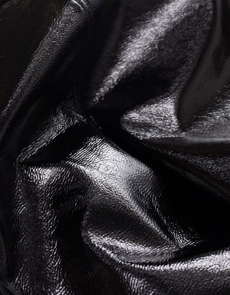 Kurze schwarze Jacke Vinyl I.Code-7 Kurze schwarze Jacke Vinyl I.Code-7