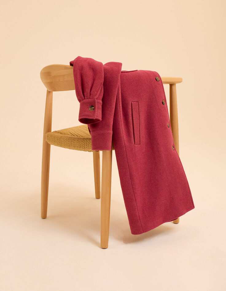 I.Code pink striped long coat-8