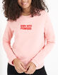Sweat peach à message floqué I.Code-1