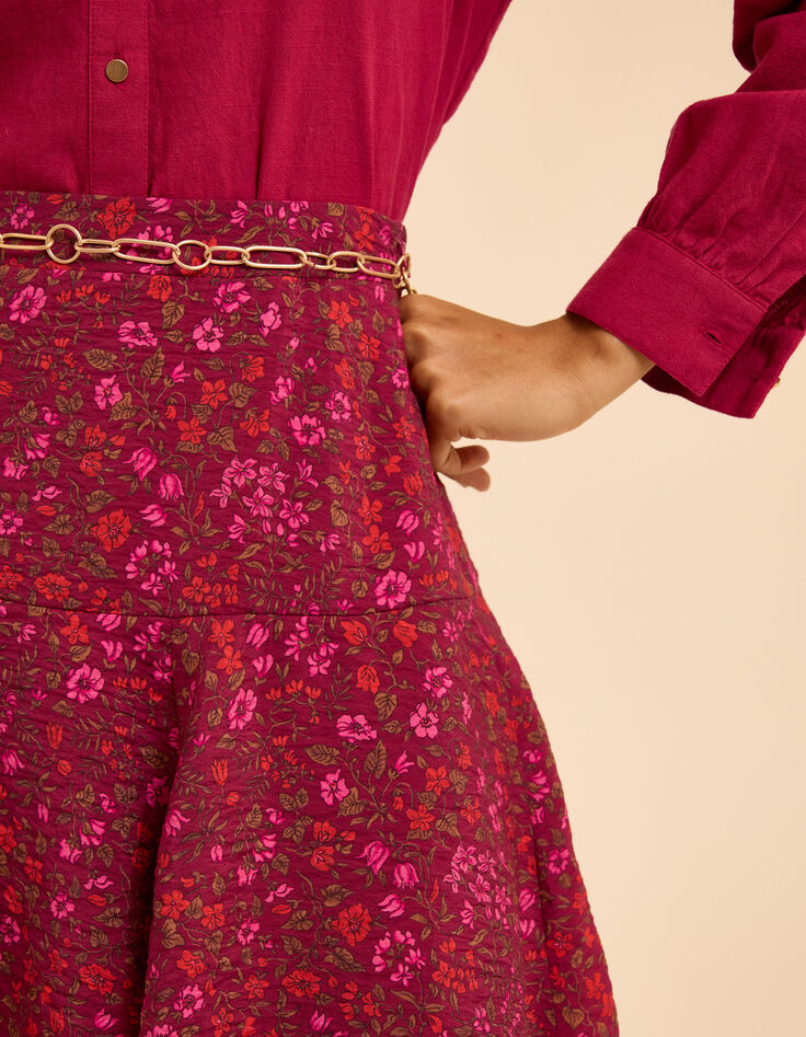 Falda corta rosa flores I.Code-5