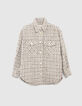 Beige overshirt tweedlook I.Code-5