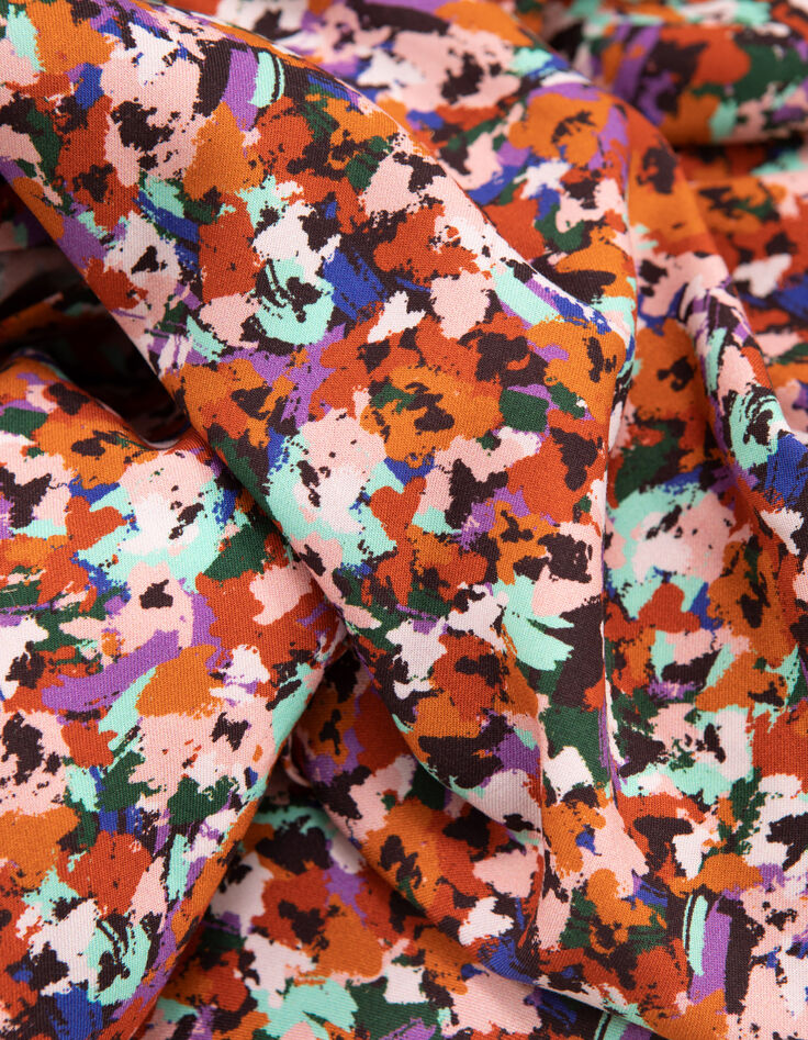 Blusa camel estampado tachista multicolor I.Code-7