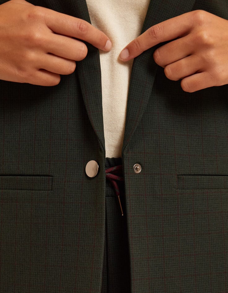 I.Code green checked suit jacket-6 I.Code green checked suit jacket-6