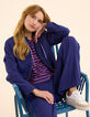Veste de jogging indigo maille nid d'abeille I.Code-1