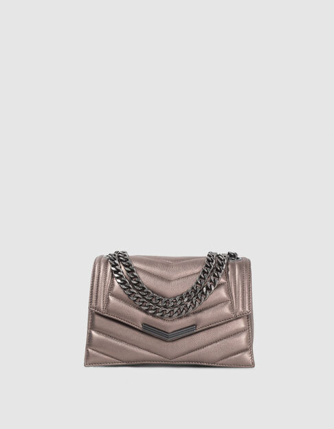 Damentasche THE 1 glitter aus Metallic-Leder in Copper - IKKS