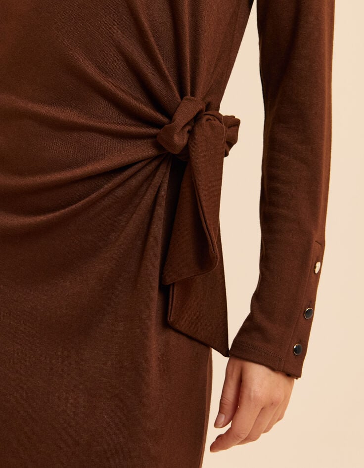 I.Code brown long tube dress to tie on side-5 I.Code brown long tube dress to tie on side-5