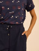 Marineblaue weite Jogpant I.Code-5