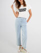 Pantalon large bleu à fines rayures blanches I.Code-5