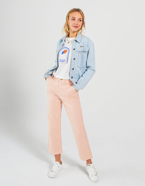 Blush cropped flare jeans I.Code