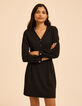 Robe manches longues noire maille côtelée I.Code-3