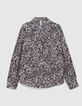 Chemise noire imprimé floral graphique I.Code-6
