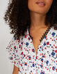 I.Code off-white Floral Preppy print dress-2