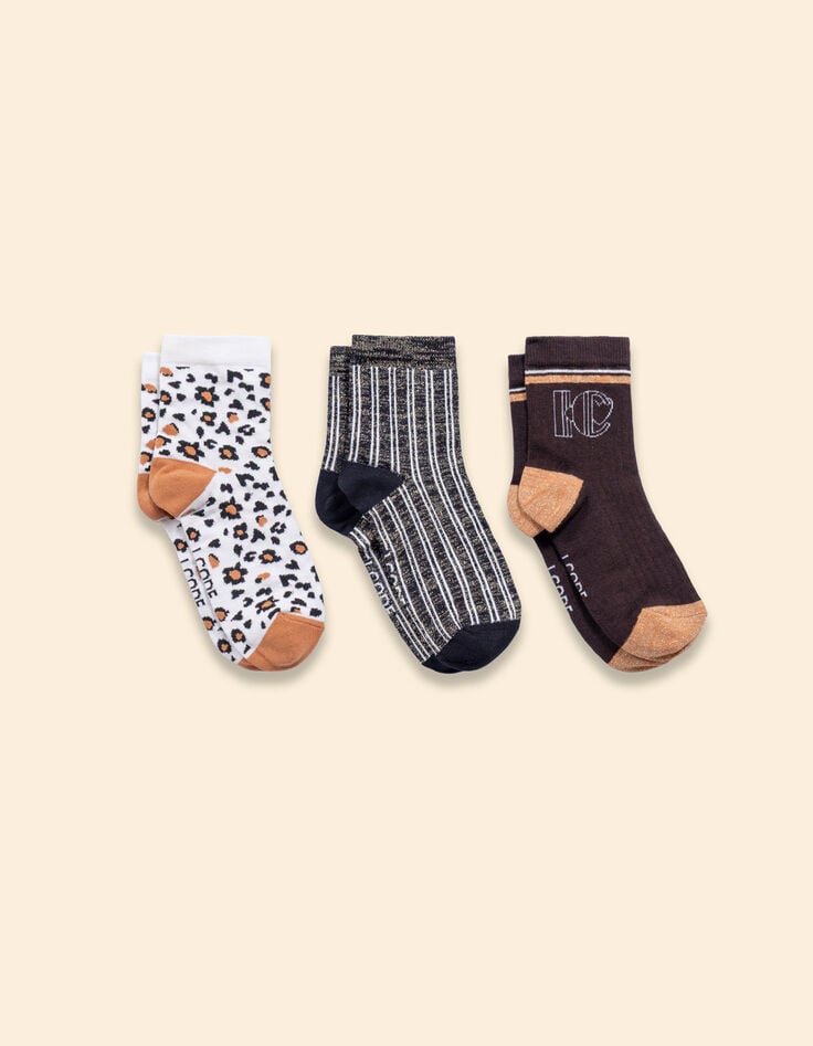 Calcetines negros, camel y blancos I.Code-2