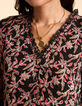 Zwarte jurk Indiase bohemian print I.Code-4