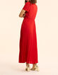 Vestido rojo plisado drapeado en cintura I.Code-3