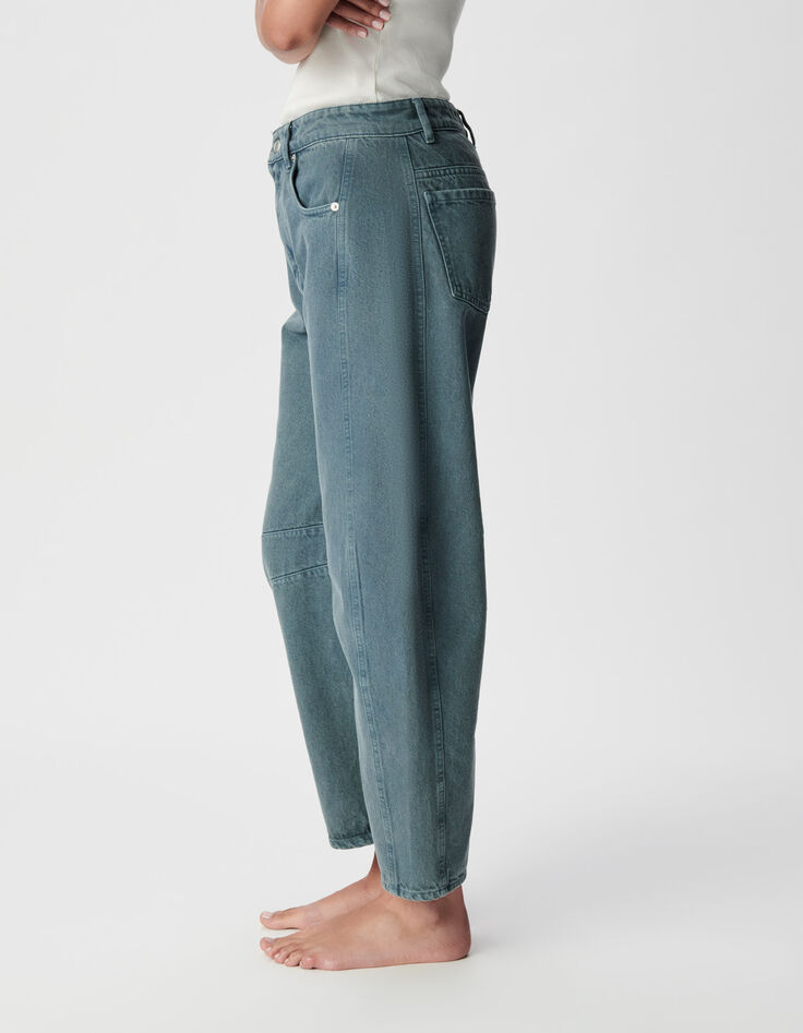 Damen 7/8 Gabrielle blau Barrel Jeans-5