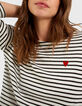 Matrozen-T-shirt strepen en geborduurd hart I.Code-3