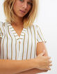 I.Code off-white vertical striped top-1