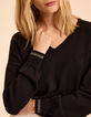 Pull noir tricot fin I.Code-6
