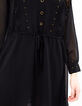 Schwarzes Kleid mit Nieten und Rüschen I.Code -5