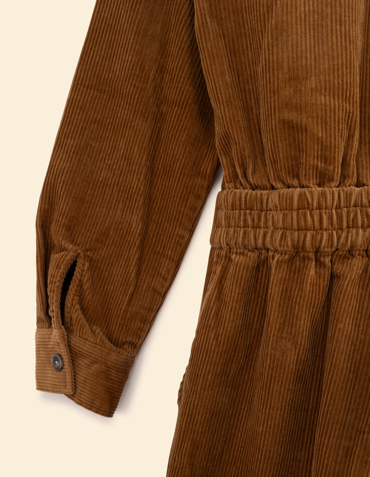 I.Code camel corduroy jumpsuit-4