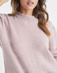Pull sweet pink tricot bords-côtes fantaisie I.Code-1