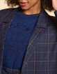 Marineblauwe blazer ruitmotief I.Code-5