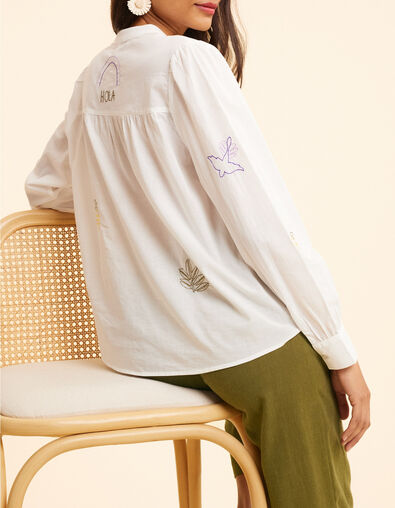 Chemise blanche broderies couleurs I.Code