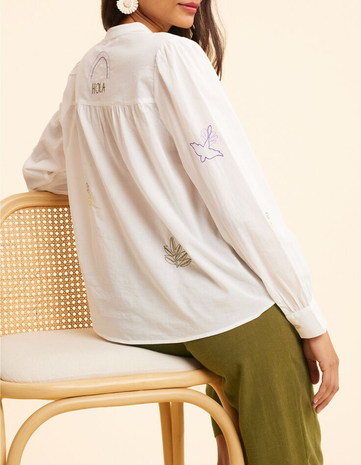 Chemise blanche broderies couleurs I.Code-1