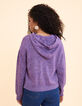 Pull à capuche parme tricot mouliné I.Code-5
