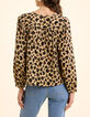 Blouse beige imprim&eacute; l&eacute;o floral I.Code-2