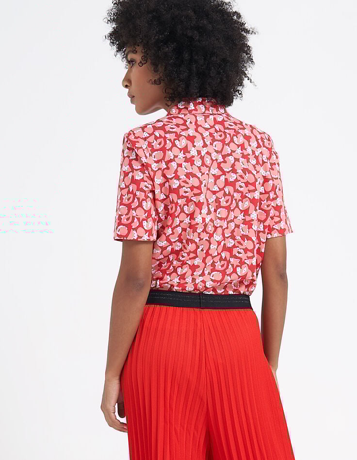 Camisa manga corta amapola diseño pop I.Code-3 Camisa manga corta amapola diseño pop I.Code-3