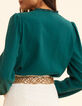 Blusa verde jacquard fantas&iacute;a I.Code-2