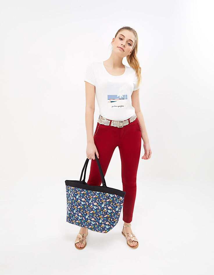 Sac cabas marine imprimé parasols I.Code-2