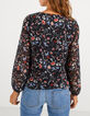 Blusa negra estampado flores indias I.Code-2
