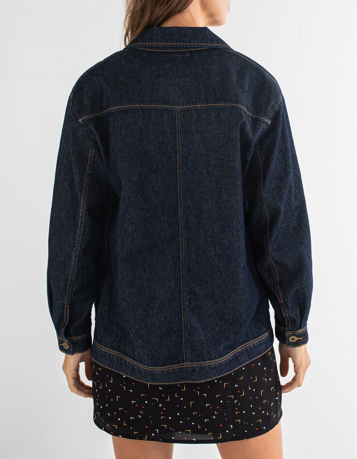 I.Code raw denim jacket with XL pockets-4