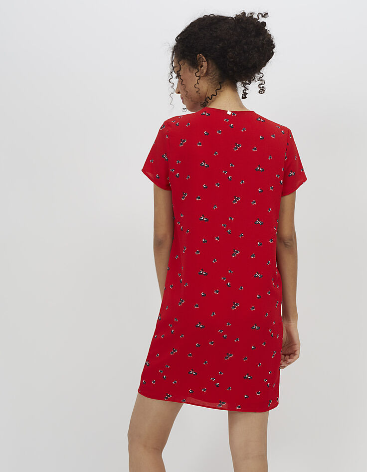Robe rouge imprimée patins à roulettes I.Code-4 Robe rouge imprimée patins à roulettes I.Code-4