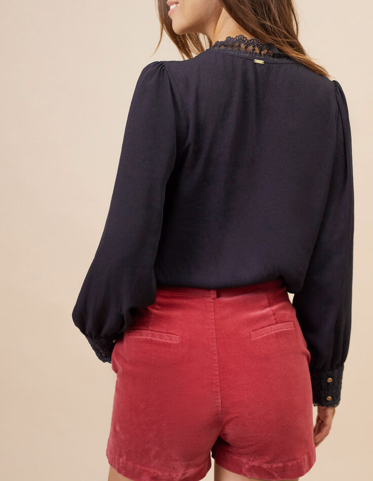 Zwarte blouse met kant I.Code-3