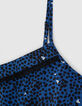 Blauwe top lingeriestijl dierenprint I.Code-2