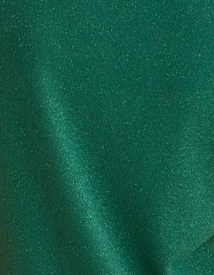 I.Code green lurex knit sleeveless sweater with ruffles-8 I.Code green lurex knit sleeveless sweater with ruffles-8
