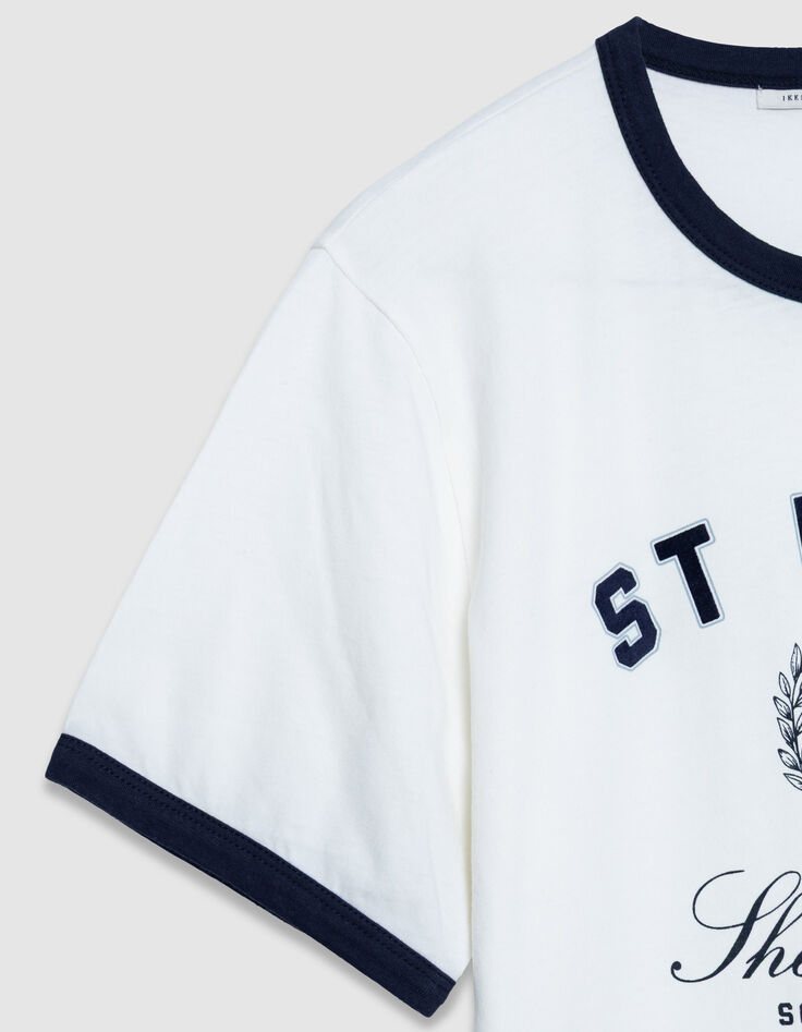 Wei&szlig;es T-Shirt mit Rundhalsausschnitt aus Bio-Baumwolle f&uuml;r Damen-9