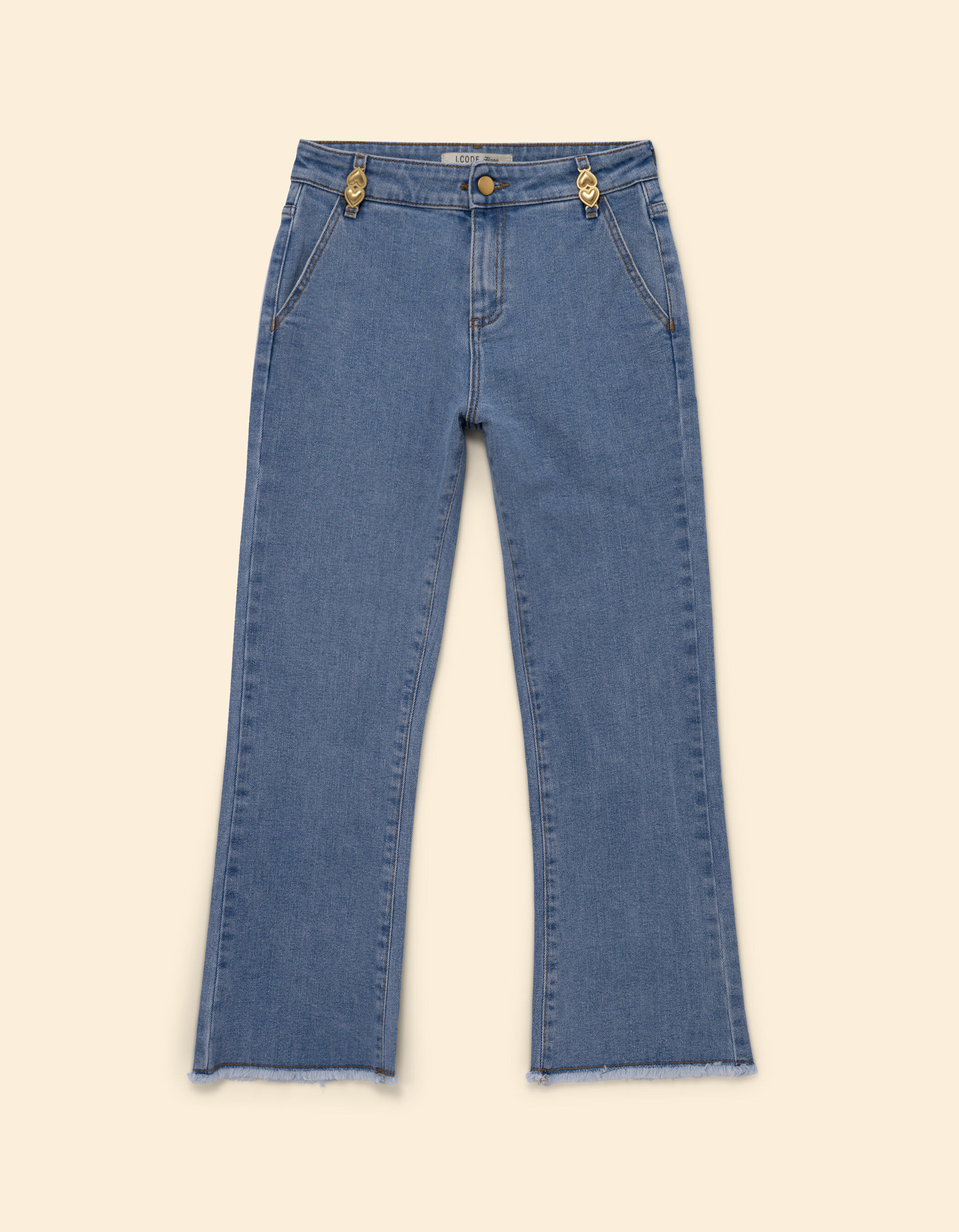Jean flare bleu authentique I.Code